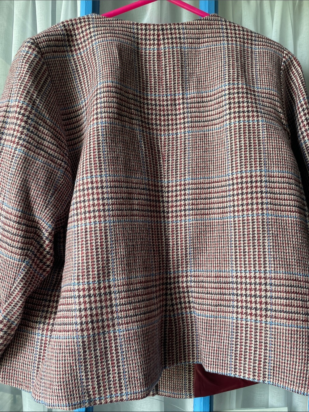 Talbots Brown Glen Plaid Collarless Jacket with Gold Buttons Sz 18W - Picture 8 of 8